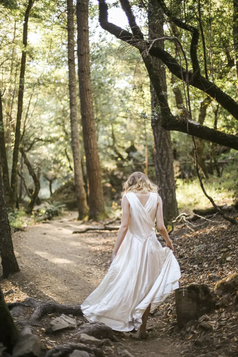 A bride in the trees