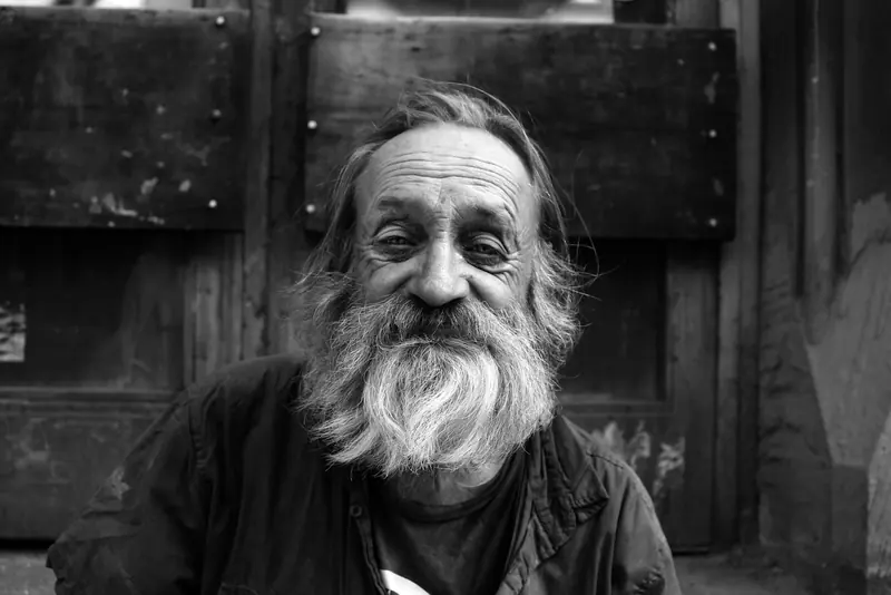 An older man with a long white beard